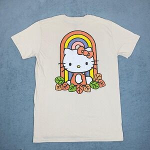 Hello Kitty Graphic T-Shirt Rainbow Back Print Everyday Tee‎ Womrn's size Large